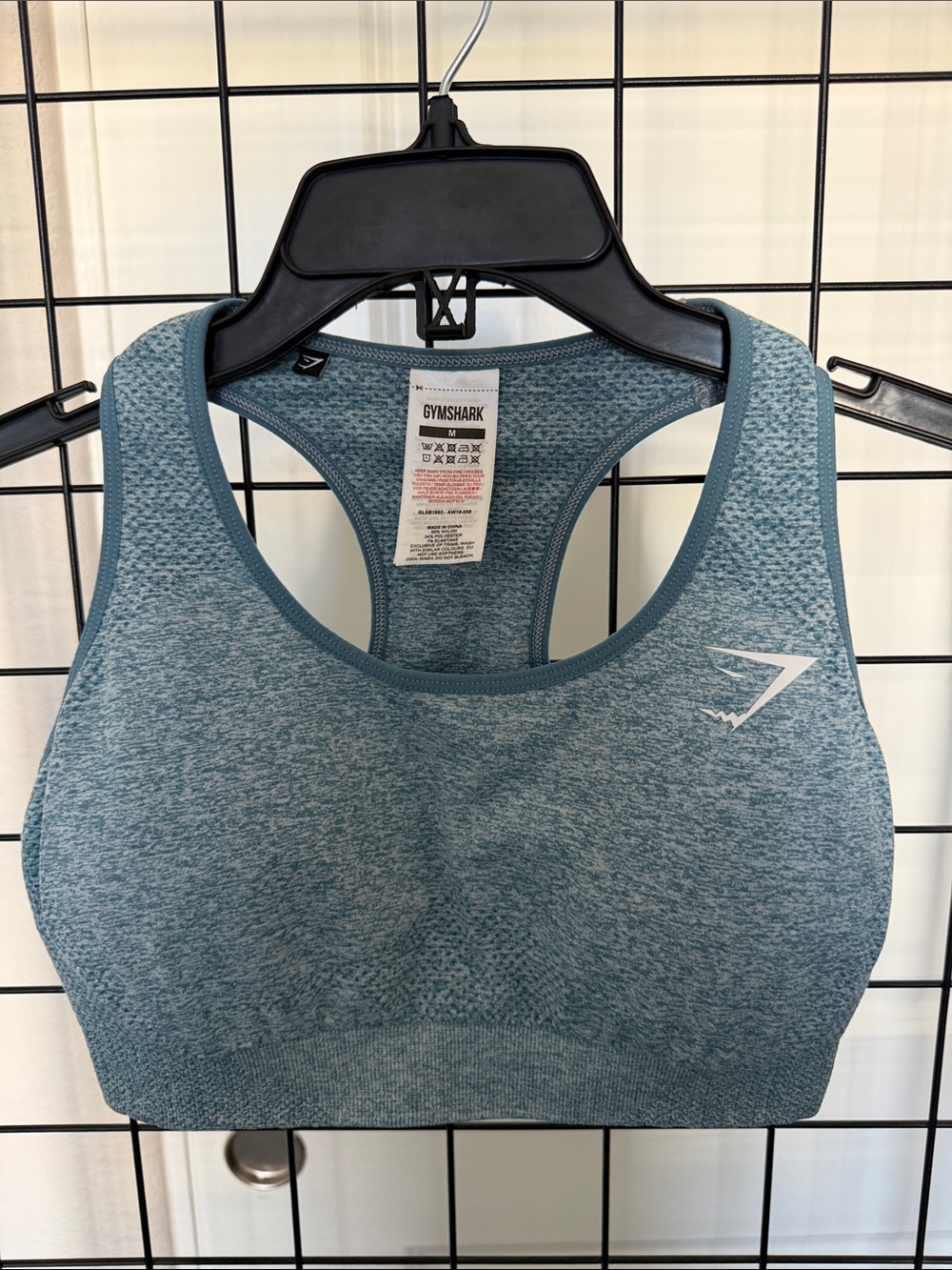 Gymshark Seamless Racerback Sports Bra - Heather Teal